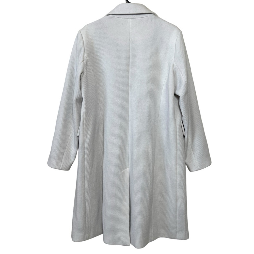 BCBGMAXAZRIA Women’s Ivory Color Long Jacket Pea Coat Size Large - Picture 5 of 7